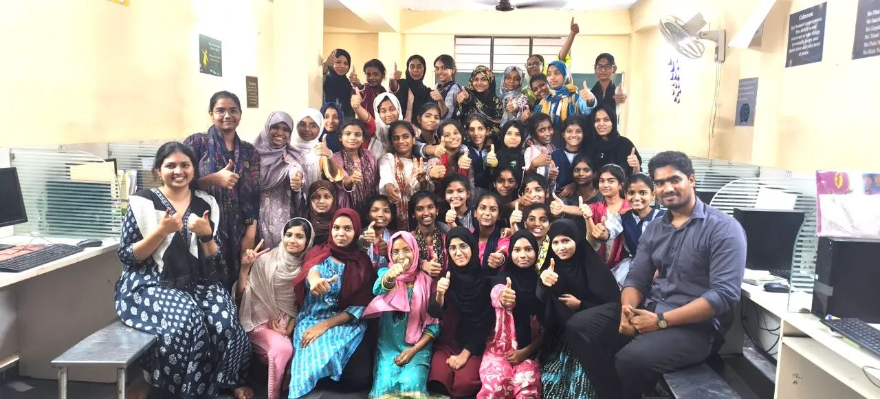 Class giving thumbs up after the session